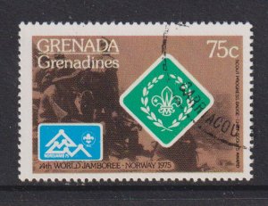 Grenada Grenadines #88 cancelled  1975 Jamboree Lillehammer  75c