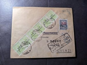 1918 Romania Taxa De Plata Overprint Cover Galati Local Use