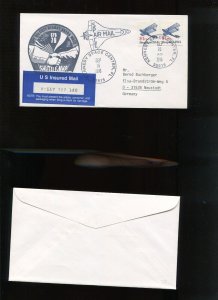 SHUTTLE STS-79 MISSION INSURED COVER MAILED TO WEST GERMANY SEP 16 1996 HR1876