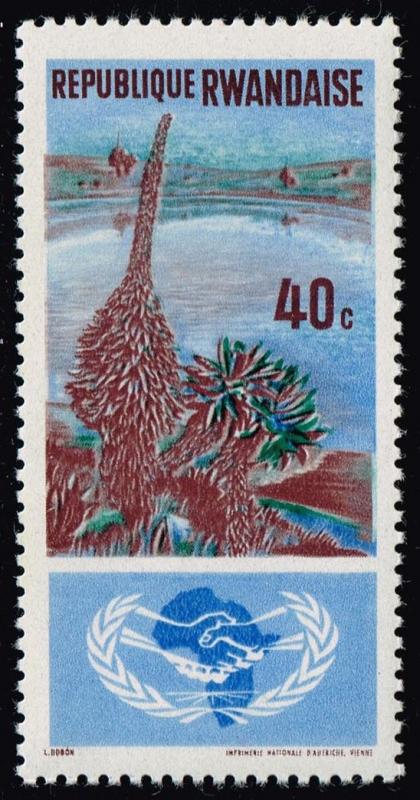 Rwanda #127 Tree and Lake; MNH (0.25)