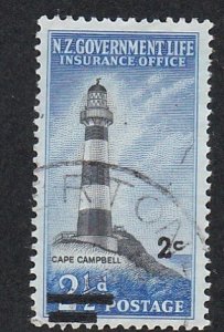 New Zealand # OY38,  Lighthouse, Used, 1/3 Cat.