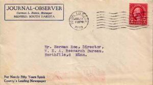 United States, 1922 Fourth Bureaus, South Dakota