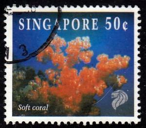 Singapore #680 Soft Coral, used.