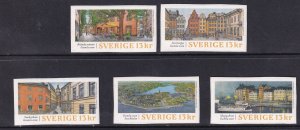 Sweden  #2779a-2779e  MNH  2016 old town of Stockholm  self-adhesive