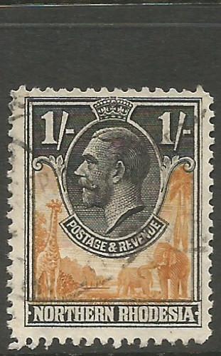 Northern Rhodesia KGV Elephant SG 10 VFU (12cho)