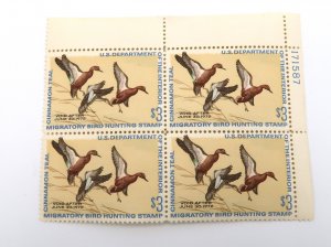Scott #RW38 Federal Duck Plate Block of 4 OG NH