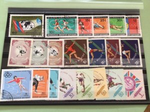 Mongolia Sports  cancelled stamps Ref A9090