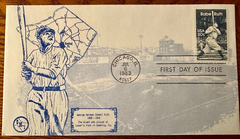 US # 2046 Babe Ruth FDC collection 7 covers all different
