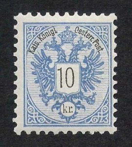 Austria 1883 10k Coat of Arms #44 Perf 10 1/2 Mi. 47D Good Mint NH