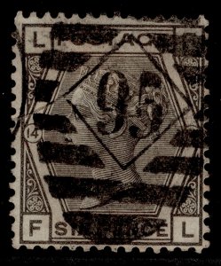 GB QV SG146, 6d DEEP grey, USED. Cat £120. PLATE 14 FL