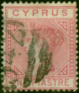 Cyprus 1881 1pi Rose SG12 Fine Used (3)