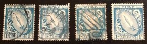 Ireland Scott# 76 F/VF Used Group of 4 Cat. $68.00