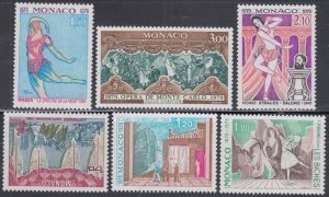 MONACO Sc # 1181-6 CPL MNH CENTENARY of he MONTE CARLO OPERA