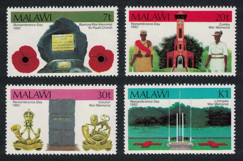 Malawi Remembrance Day War Memorials 4v SG#662-665