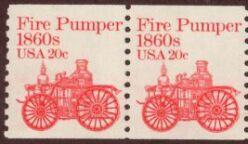 US Stamp #1908 MNH - Fire Pumper Transportation Coil Pair