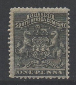 Rhodesia Scott 2 - SG1, 1892 Arms 1d MH*