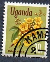 Uganda Scott #119 30c Flowers, Ochna Ovata (1969) CTO NH