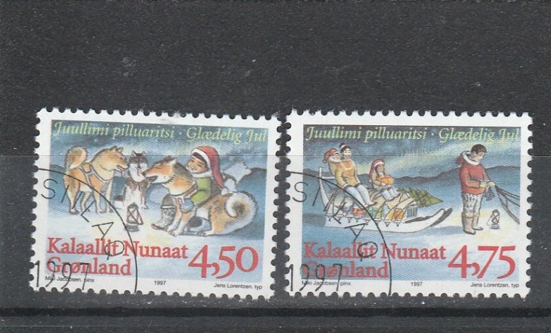 Greenland  Scott#  327-328  Used  (1997 Christmas)