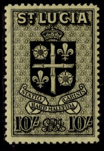 ST. LUCIA GVI SG138, 10s black/yellow, M MINT. Cat £20.