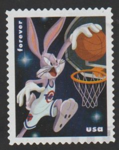 SC# 5495 - (55c) - Bugs Bunny in Costume: Basketball Star 2/10 - Used Single