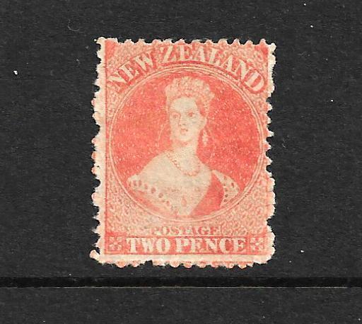 NEW ZEALAND 1873  2d  ORANGE  FFQ  MLH  P12 1/2 NO WMK  CP A2T  SG 138 CHALON