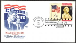 USA 1993 President Bill Clinton Inauguration Day Special Canceled III