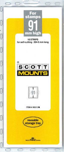 Scott/Prinz Pre-Cut Strips 265mm Long Stamp Mounts 265x91 #953 Black