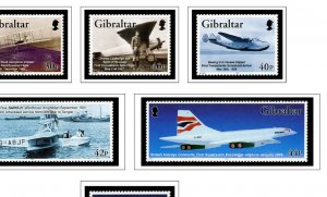 COLOR PRINTED GIBRALTAR 1886-2010 STAMP ALBUM PAGES (197 illustrated pages)