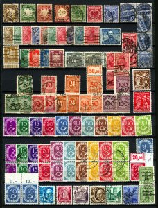 Germany #4/#688, #9N13 1872-1952 Lovely Assortment of Early Sgls, Pairs 72 items
