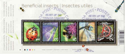 Canada 2007 Beneficial Insects Souvenir Sheet, #2238a Used