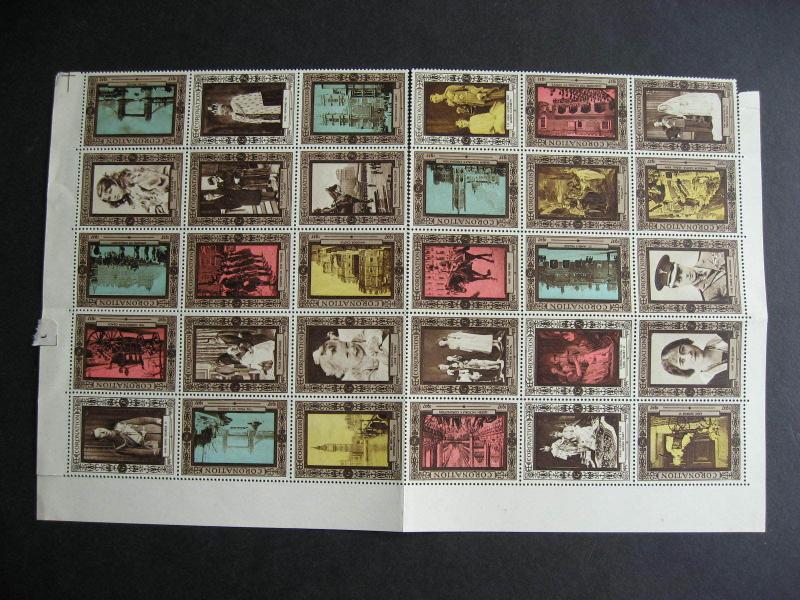 GREAT BRITAIN 30 MNH 1937 coronation labels (only part of the set) check em out!