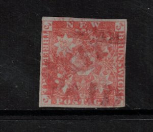 New Brunswick #1 Used Fine - Very Fine With Red Paid Cancel