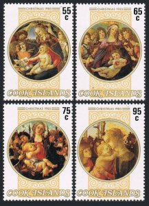 Cook Islands 888-891,892 ad, 893-896, MNH. Christmas 1985. Rubens, Renoir,Lebrun