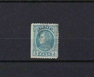 VENEZUELA 1880 5c  BLUE USED STAMP  REF 6215