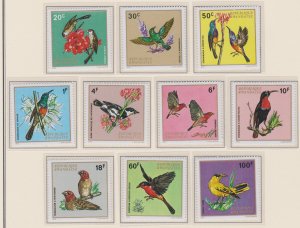 Rwanda # 457-466, Birds, Mint NH, 1/2 Cat.