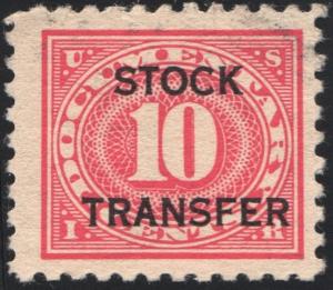 RD27 10¢ Revenue: Stock Transfer (1928) Used