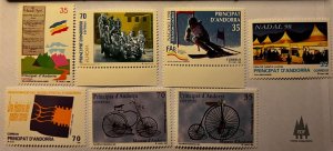 SPANISH ANDORRA. 1998 Full Year. Ed 261-267. 7 stamps. NHM-