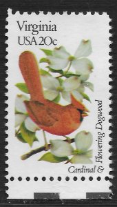 US #1998 20c State Birds and Flowers - Virginia