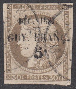 French Guiana 8 Used CV $140.00