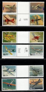 UNITED STATES SC# 3142 COMP SET VERT GUTTER PAIRS VF/NH