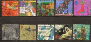 Great Britain        10 Differnt 26p Millenium        Used