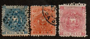 Ecuador 9-10 Used & 11 Mint hinged