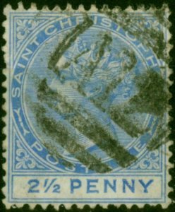 St Christopher 1884 2 1/2d Ultramarine SG16x 'Wmk Reversed' Fine Used