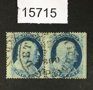 MOMEN: US STAMPS # 24 USED PAIR LOT #15715