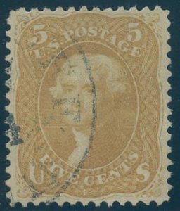 US Scott #67 Used, VF/XF, Lt Cxl