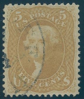 US Scott #67 Used, VF/XF, Lt Cxl