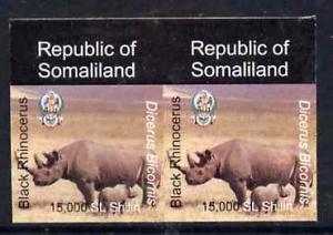 Somaliland 1997 Black Rhino 15,000 SL (from Animal def se...