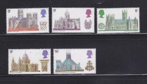 Great Britain 589, 591-594 MNH Cathedrals (C)
