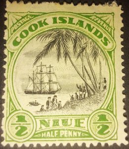 Niue  1932 1/2d Black & Emerald SG55  Fine Mounted Mint