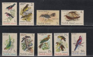 Norfolk Island # 126 / 139, Birds, Mint NH, 1/3 Cat..